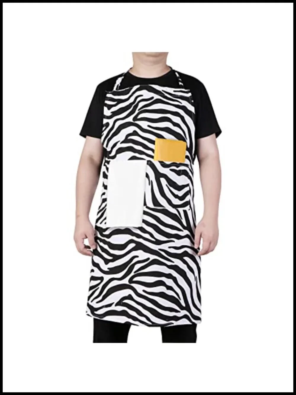 Canvas Plus Size Bib Apron with 2 Pockets, Adjustable Neck, Heavy Duty